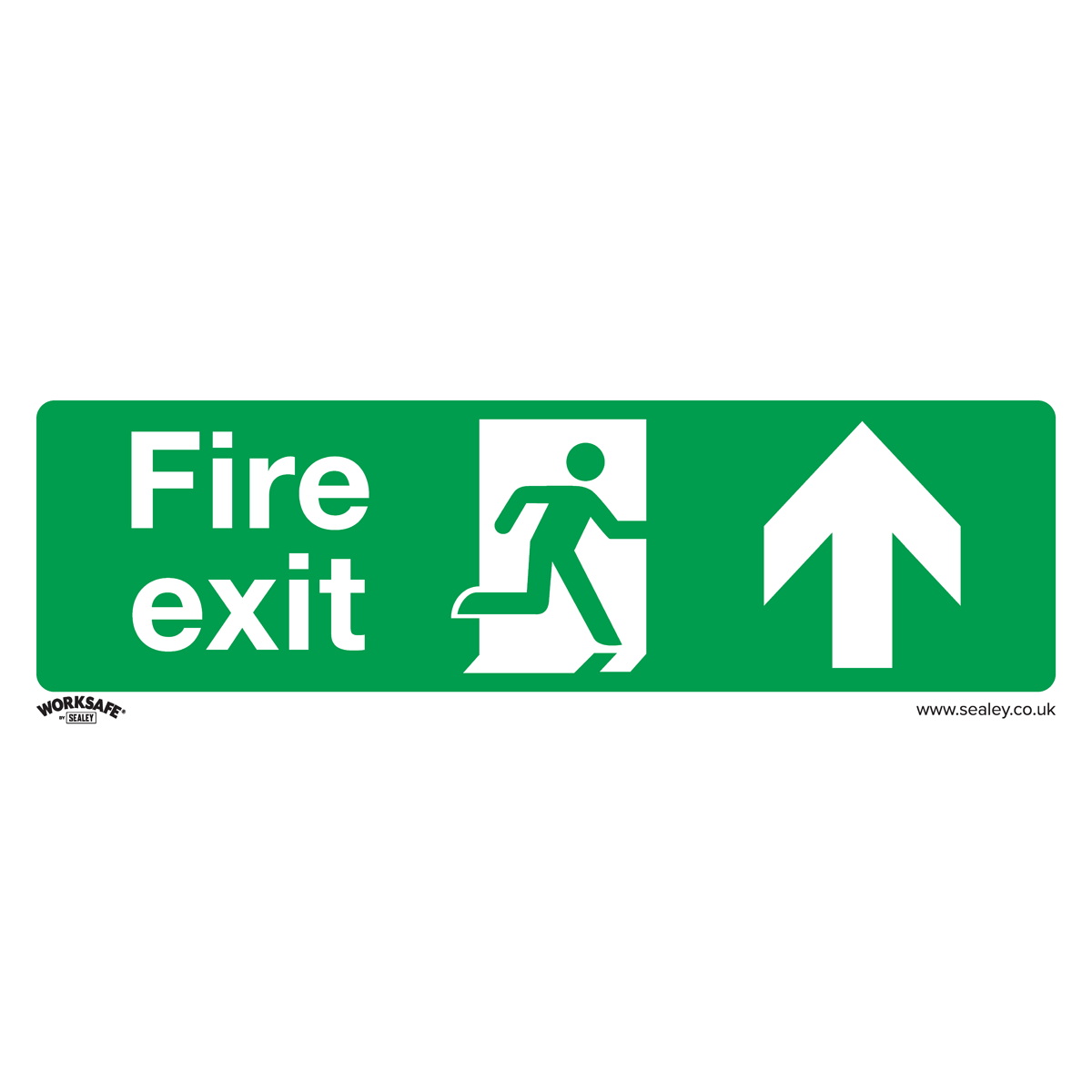 Sealey SS28V1 Fire Exit (Up) - Safe Conditions Safety Sign - Self-Adhesive Vinyl