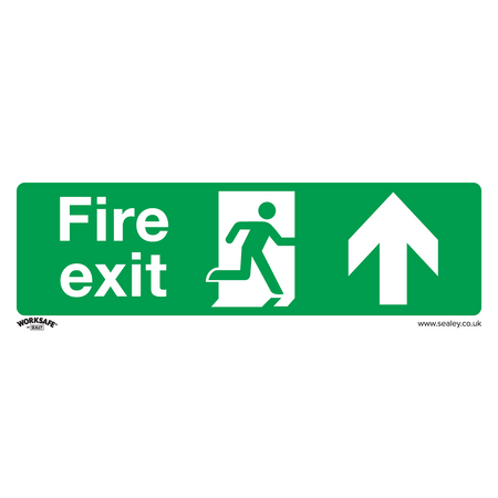 Sealey SS28V1 Fire Exit (Up) - Safe Conditions Safety Sign - Self-Adhesive Vinyl