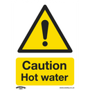 Sealey SS38V1 Caution Hot Water - Warning Safety Sign - Self-Adhesive Vinyl