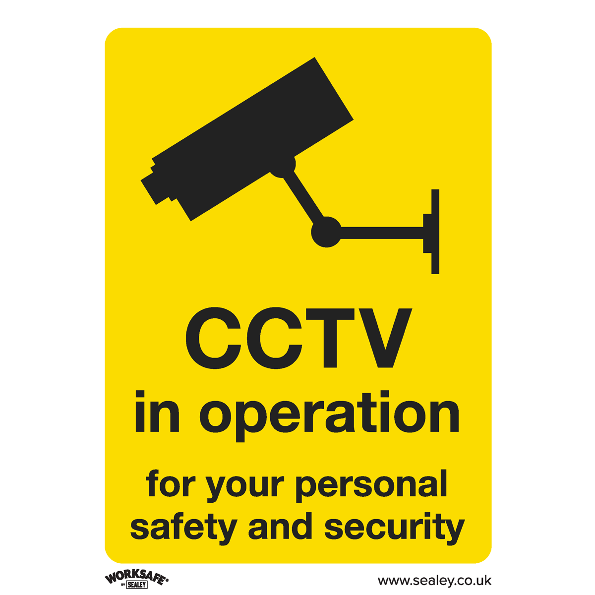 Sealey SS40V1 CCTV - Warning Safety Sign - Self-Adhesive Vinyl