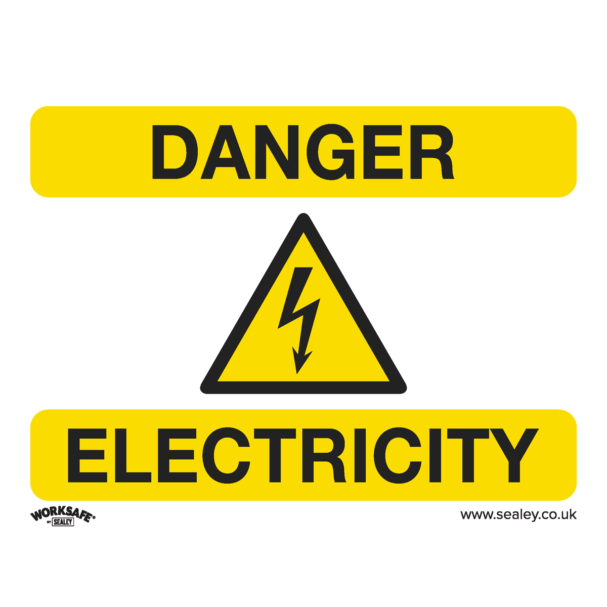 Sealey SS41P1 Danger Electricity - Warning Safety Sign - Rigid Plastic