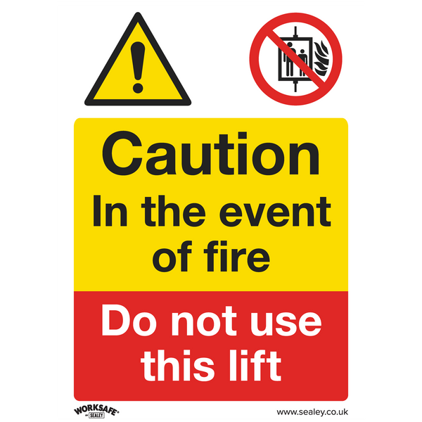 Sealey SS43P10 Caution Do Not Use Lift - Warning Safety Sign - Rigid Plastic - Pack of 10