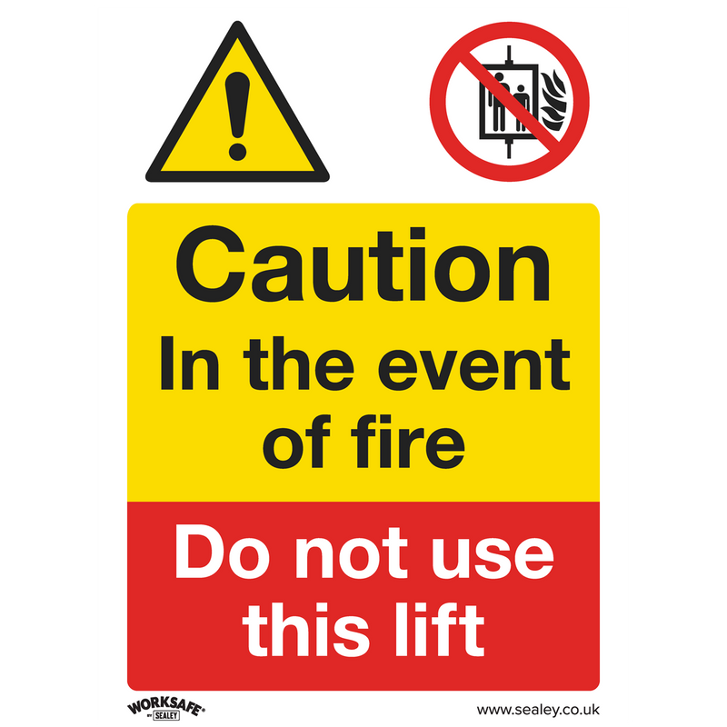 Sealey SS43P10 Caution Do Not Use Lift - Warning Safety Sign - Rigid Plastic - Pack of 10