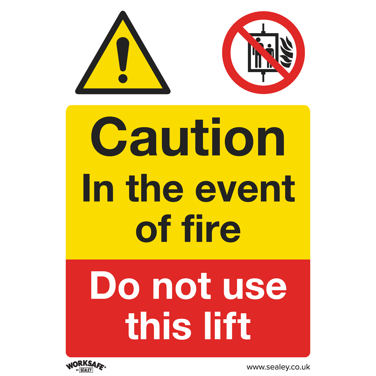 Sealey SS43P1 Caution Do Not Use Lift - Warning Safety Sign - Rigid Plastic