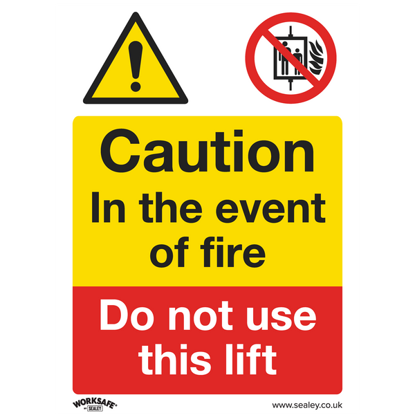 Sealey SS43P1 Caution Do Not Use Lift - Warning Safety Sign - Rigid Plastic