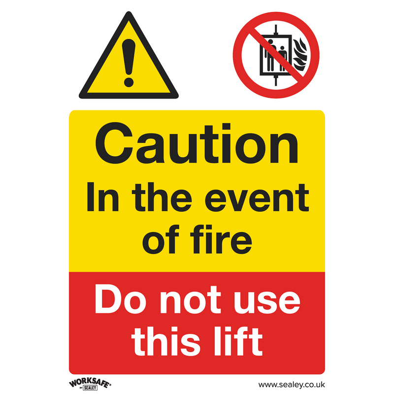 Sealey SS43P1 Caution Do Not Use Lift - Warning Safety Sign - Rigid Plastic