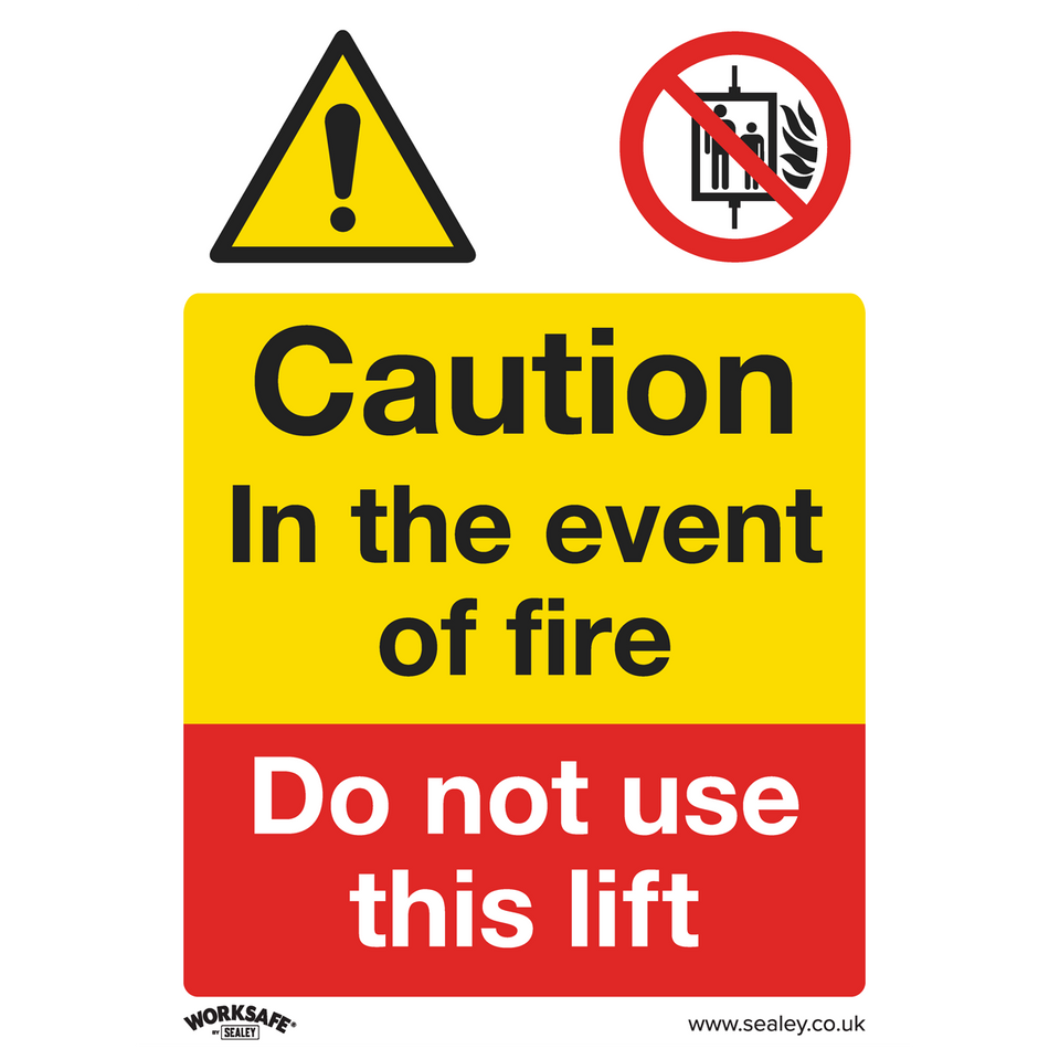 Sealey SS43V10 Caution Do Not Use Lift - Warning Safety Sign - Self-Adhesive Vinyl - Pack of 10