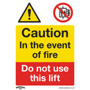 Sealey SS43V10 Caution Do Not Use Lift - Warning Safety Sign - Self-Adhesive Vinyl - Pack of 10