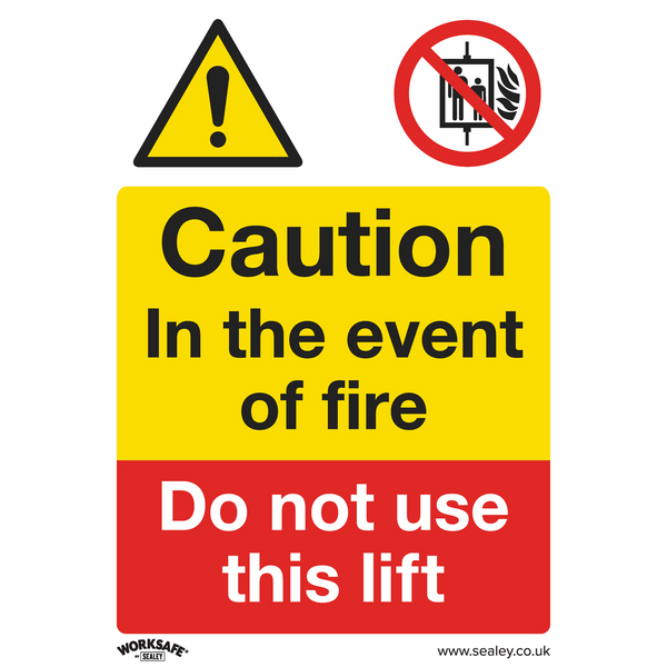 Sealey SS43V10 Caution Do Not Use Lift - Warning Safety Sign - Self-Adhesive Vinyl - Pack of 10