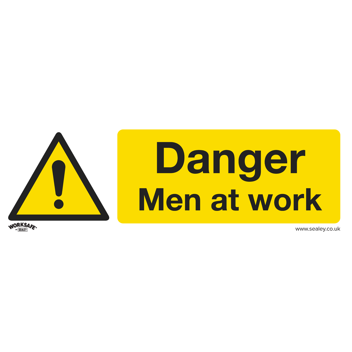 Sealey SS46P10 Danger Men At Work - Warning Safety Sign - Rigid Plastic - Pack of 10