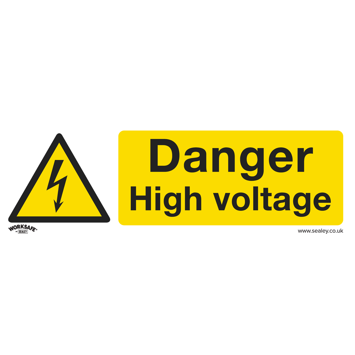 Sealey SS48P1 Danger High Voltage - Warning Safety Sign - Rigid Plastic