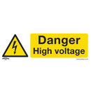 Sealey SS48V1 Danger High Voltage - Warning Safety Sign - Self-Adhesive Vinyl
