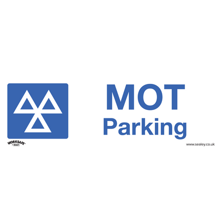 Sealey SS49P1 MOT Parking - Warning Safety Sign - Rigid Plastic