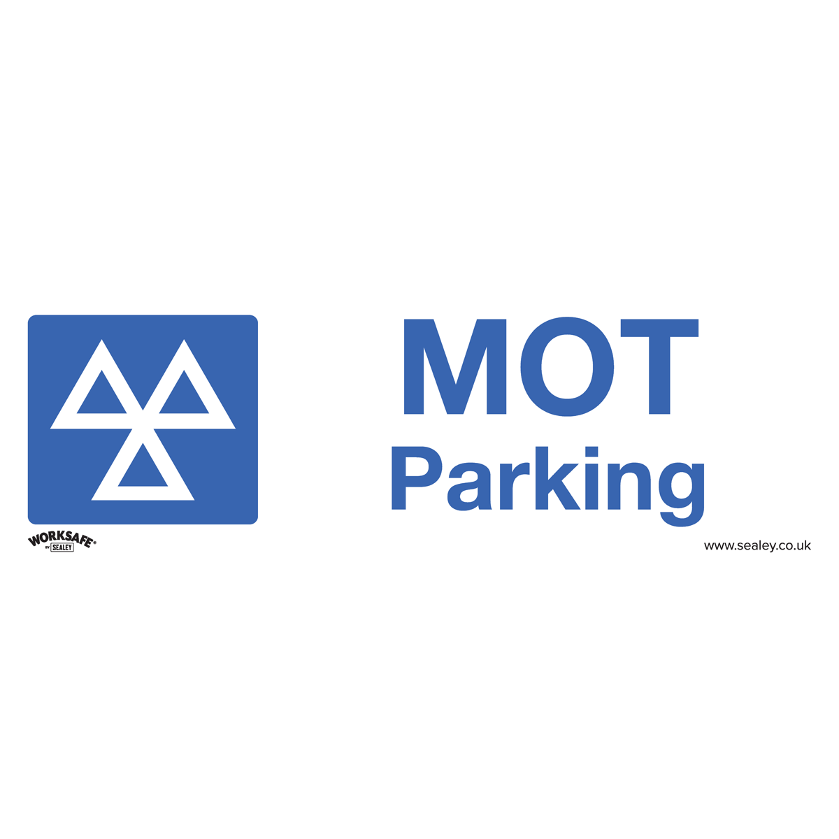 Sealey SS49V10 MOT Parking - Warning Safety Sign - Self-Adhesive Vinyl - Pack of 10