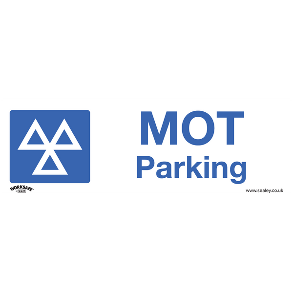 Sealey SS49V1 MOT Parking - Warning Safety Sign - Self-Adhesive Vinyl
