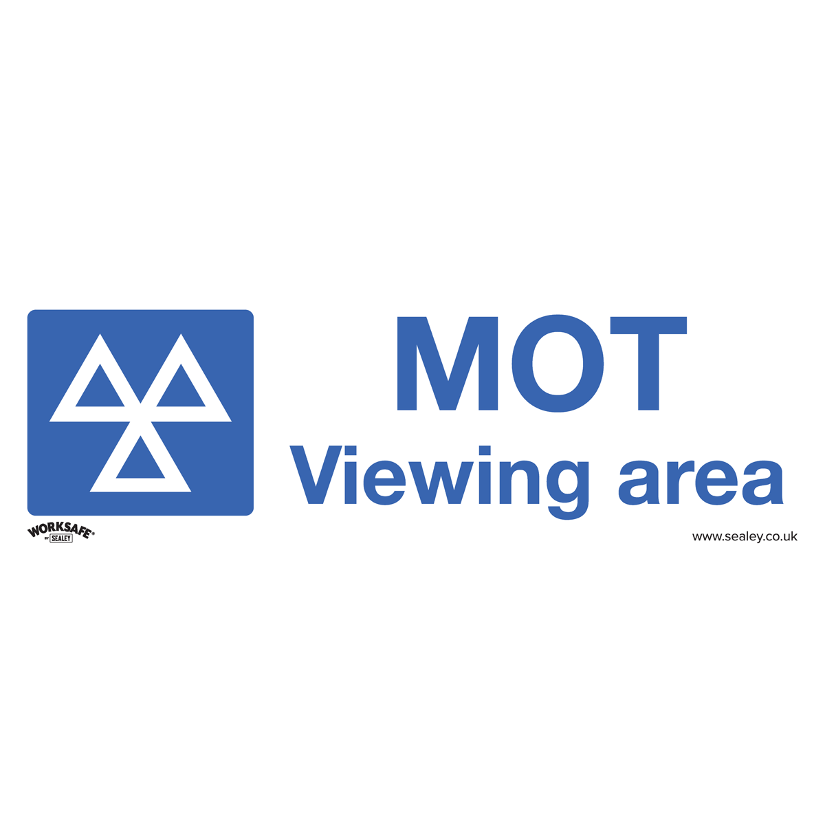Sealey SS50P1 MOT Viewing Area - Warning Safety Sign - Rigid Plastic