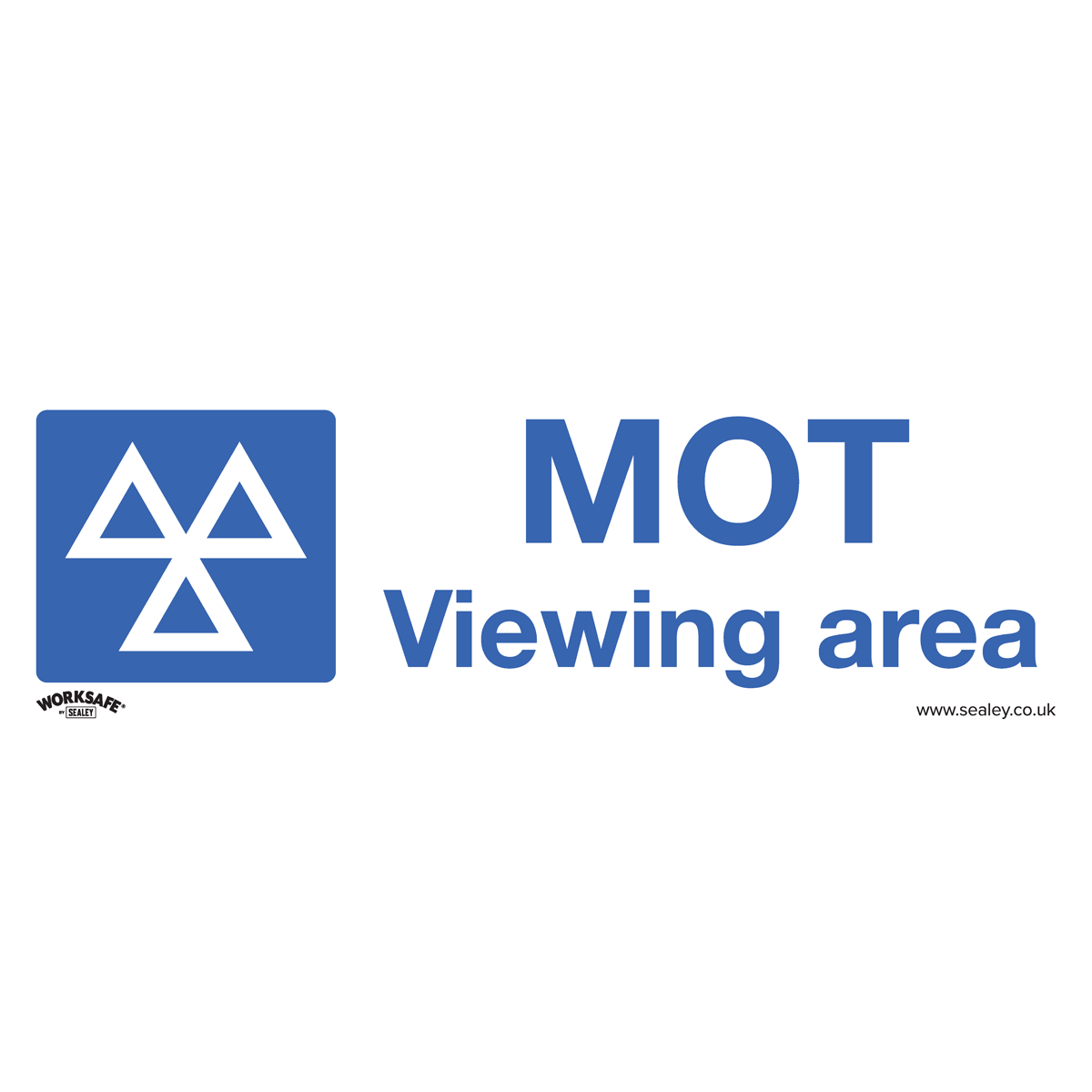 Sealey SS50V10 MOT Viewing Area - Warning Safety Sign - Self-Adhesive Vinyl - Pack of 10