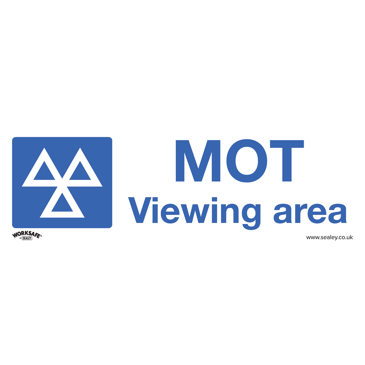 Sealey SS50V1 MOT Viewing Area - Warning Safety Sign - Self-Adhesive Vinyl