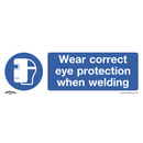 Sealey SS54V1 Wear Eye Protection When Welding Mandatory Safety Sign - Self-Adhesive Vinyl