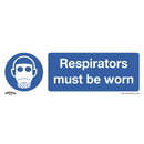 Sealey SS56V1 Respirators Must Be Worn Mandatory Safety Sign - Self-Adhesive Vinyl
