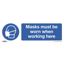 Sealey SS57V1 Masks Must Be Worn - Mandatory Safety Sign - Self-Adhesive Vinyl