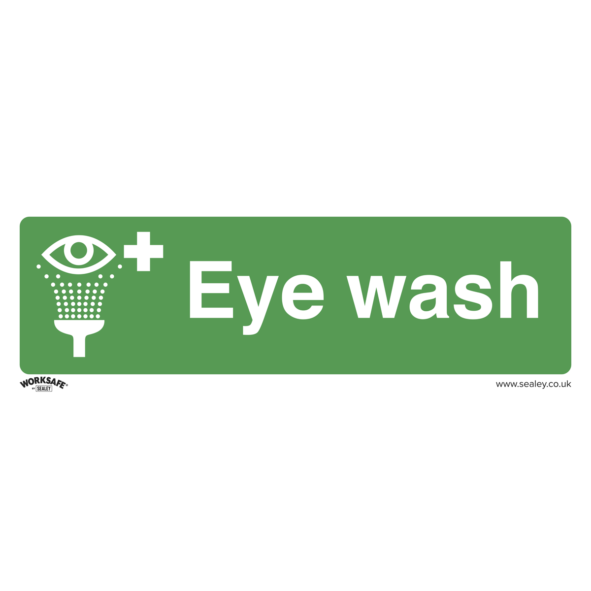 Sealey SS58V1 Eye Wash - Safe Conditions Safety Sign - Self-Adhesive Vinyl