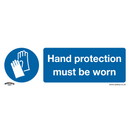 Sealey SS6V10 Hand Protection Must Be Worn - Mandatory Safety Sign - Self-Adhesive Vinyl - Pack of 10