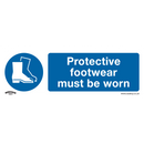Sealey SS7V1 Protective Footwear Must Be Worn - Mandatory Safety Sign - Self-Adhesive Vinyl