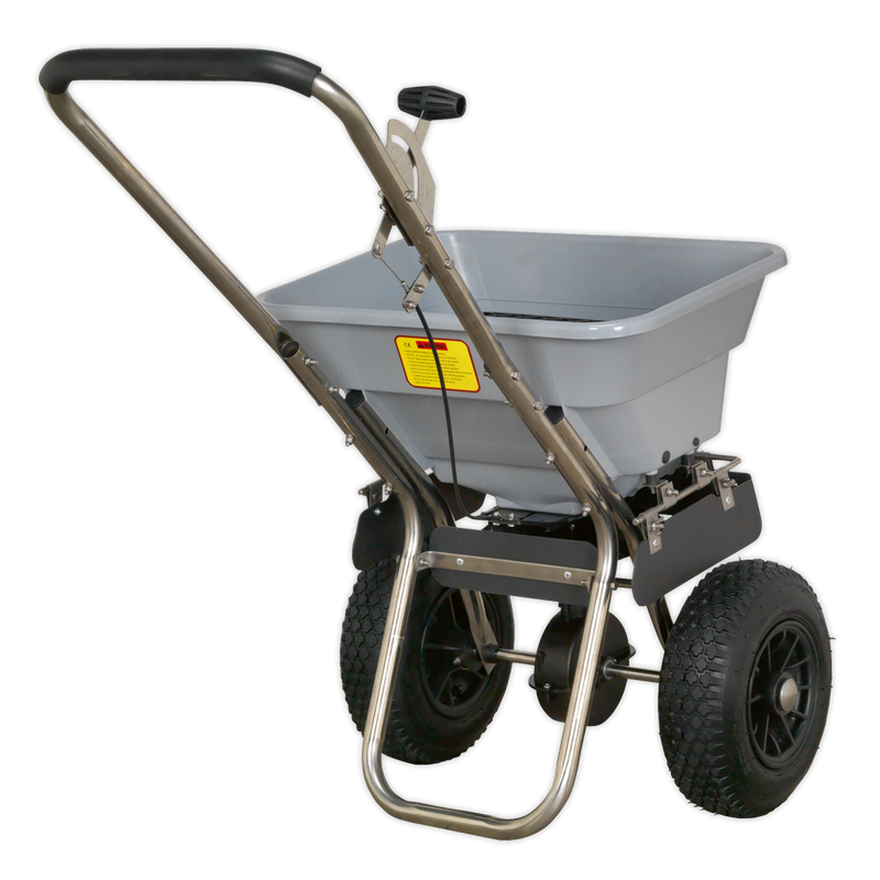Sealey SSB37W 37kg Walk Behind Stainless Steel Broadcast Salt Spreader