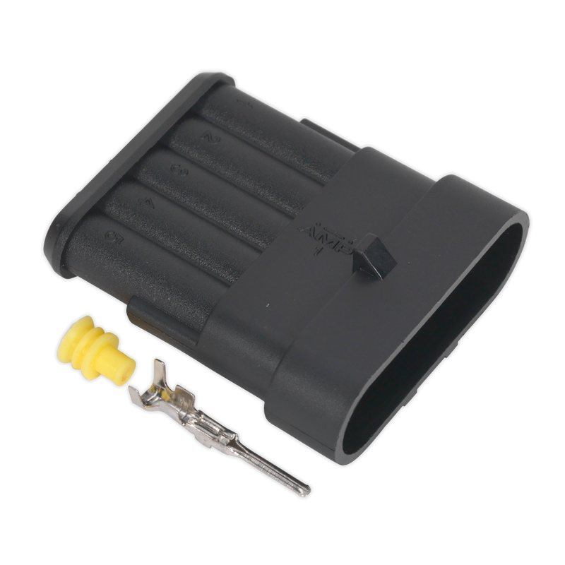 Sealey SSC5M 5-Way Superseal Male Connector - Pack of 3