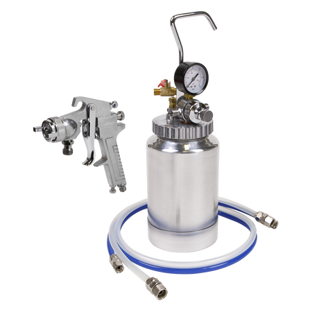 Sealey SSG1P Pressure Pot System with Spray Gun & Hoses 1.8mm Set-Up