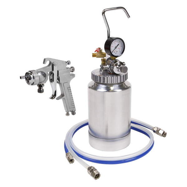 Sealey SSG1P Pressure Pot System with Spray Gun & Hoses 1.8mm Set-Up