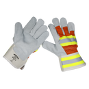 Sealey SSP14HV Reflective Rigger's Gloves - Pair