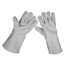 Sealey SSP151 Heavy-Duty Lined Leather Welding Gauntlets - Pair