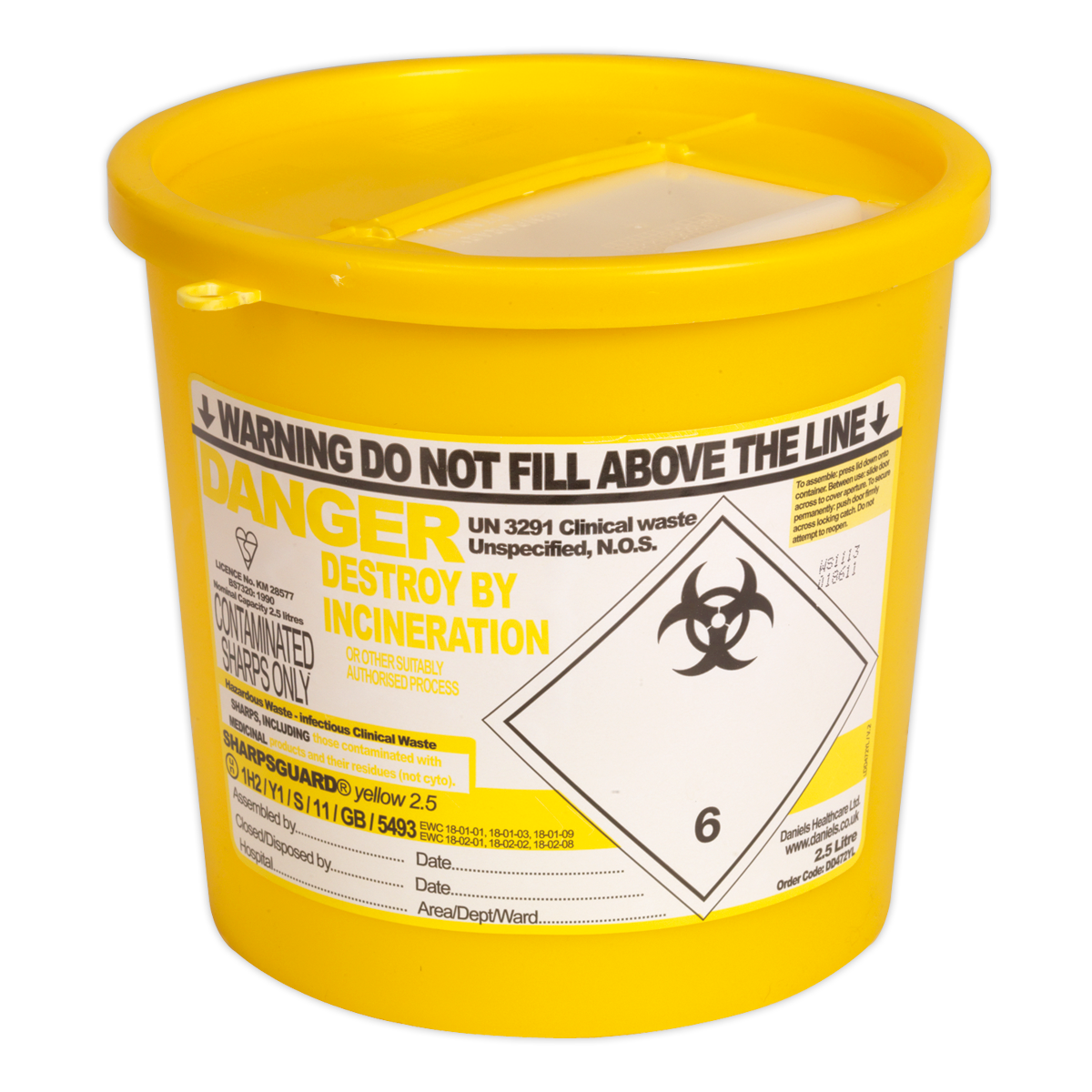 Sealey SSP250 2.5L Sharps Bin