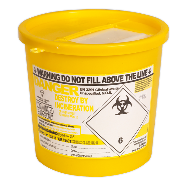 Sealey SSP250 2.5L Sharps Bin