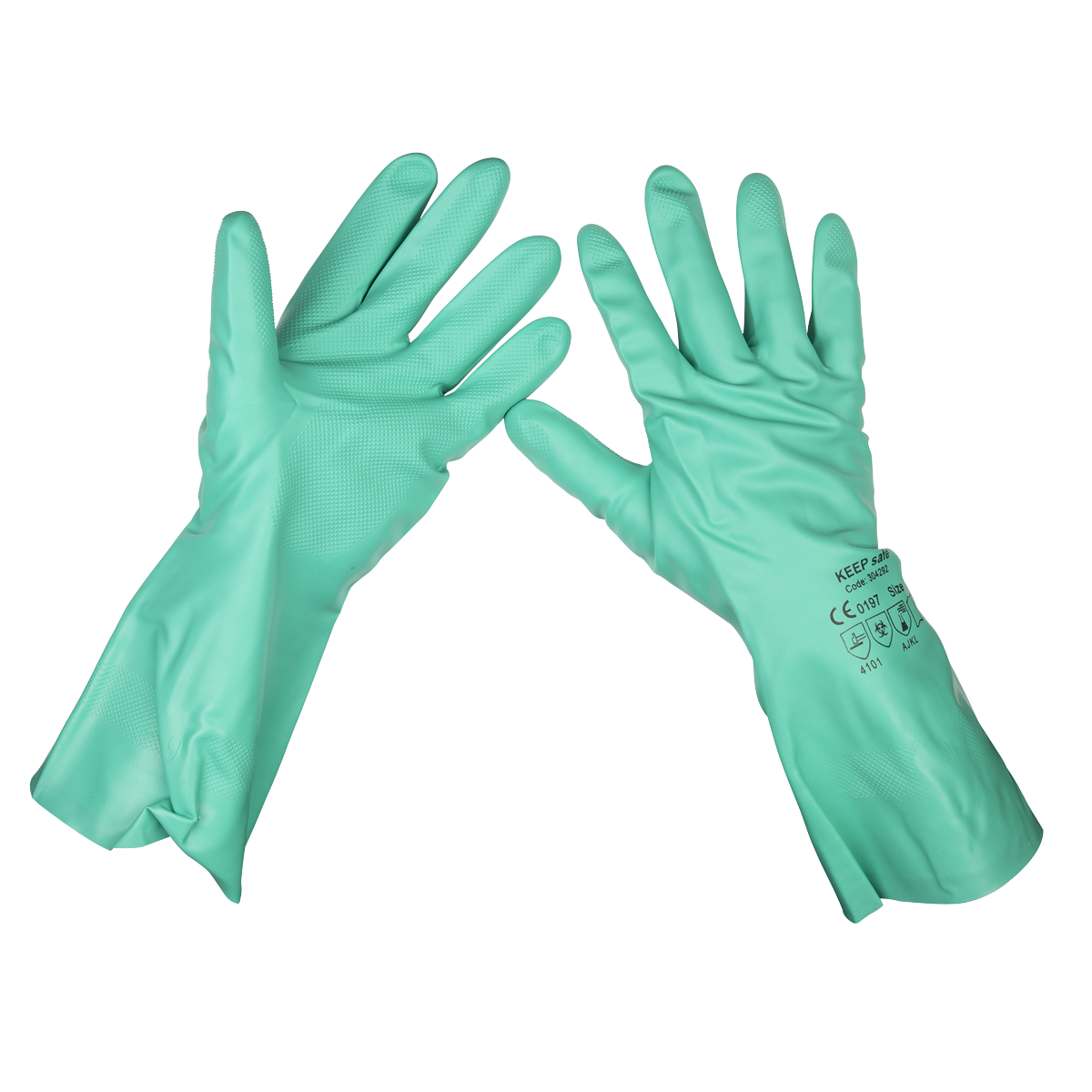 Sealey SSP34 330mm Cuffed Nitrile Gauntlets - Pair