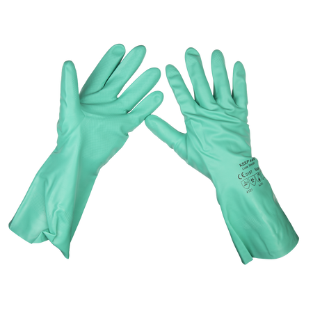 Sealey SSP34 330mm Cuffed Nitrile Gauntlets - Pair