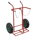 Sealey ST28P Welding Bottle Trolley with Pneumatic Tyres - 2 Bottle