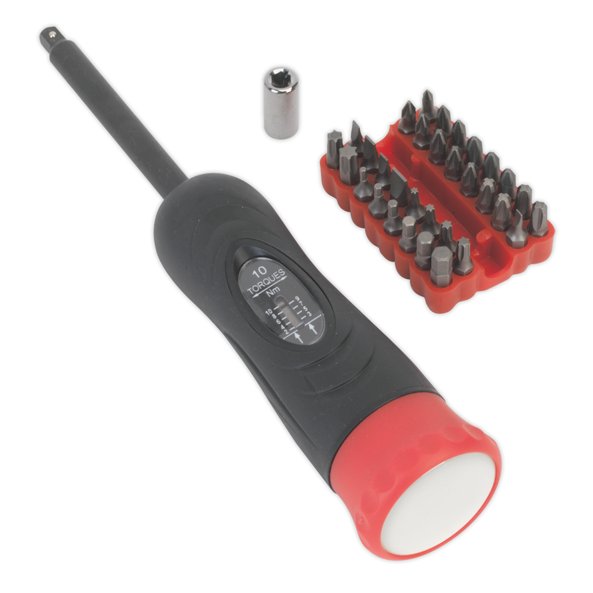 Sealey STS100 34pc 1/4"Sq Drive Torque Screwdriver Set 2-10Nm