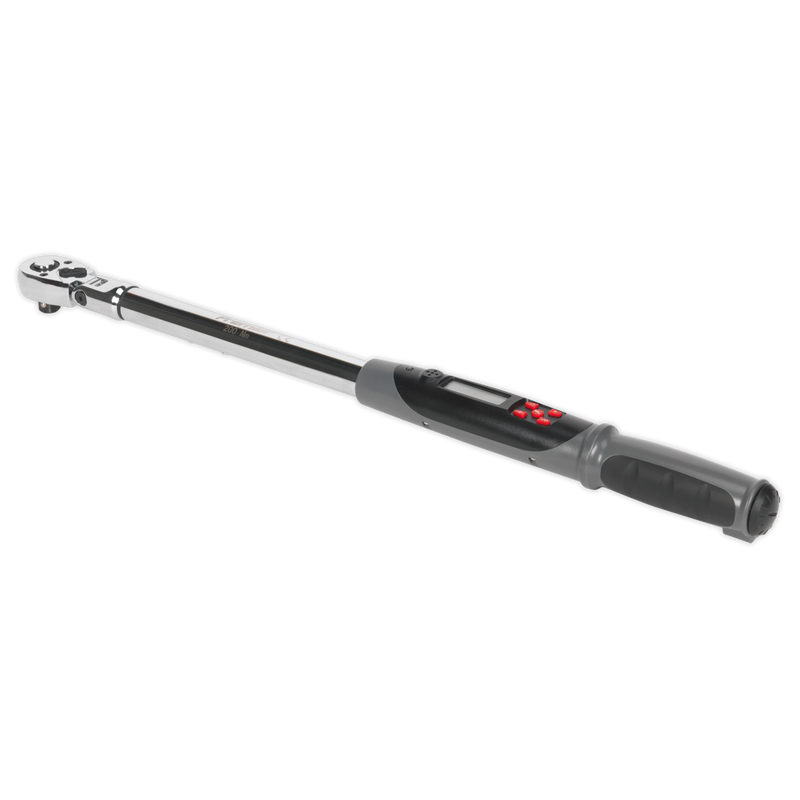 Sealey STW309 1/2"Sq Drive Flexi-Head Digital Torque Wrench with Angle Function 20-200Nm