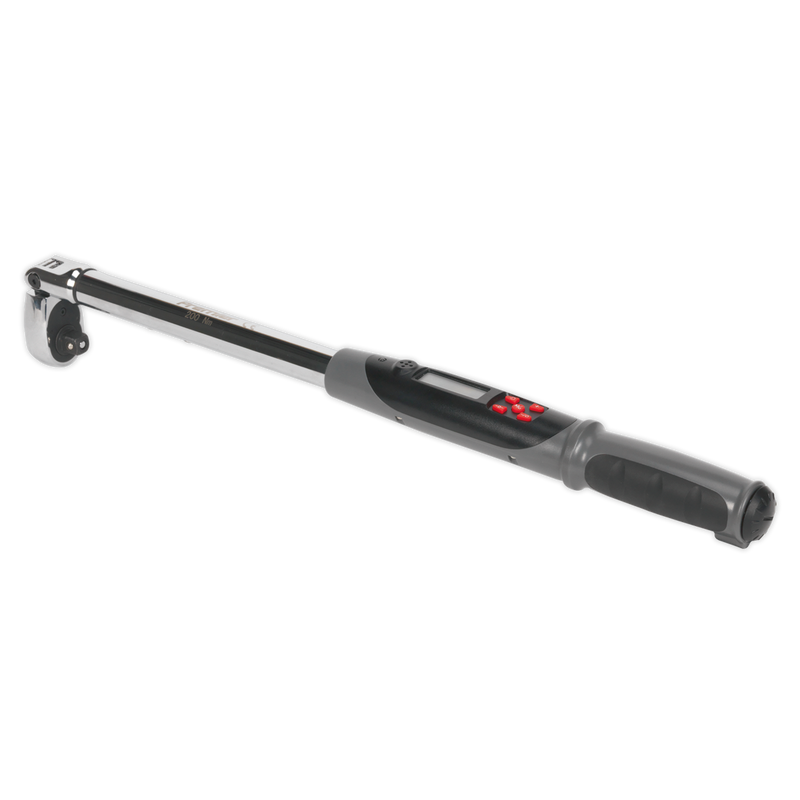 Sealey STW309 1/2"Sq Drive Flexi-Head Digital Torque Wrench with Angle Function 20-200Nm
