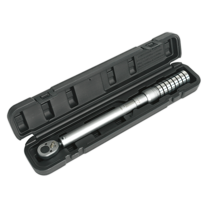 Sealey STW703 1/2"Sq Drive Torque Wrench Micrometer Style 40-200Nm - Calibrated