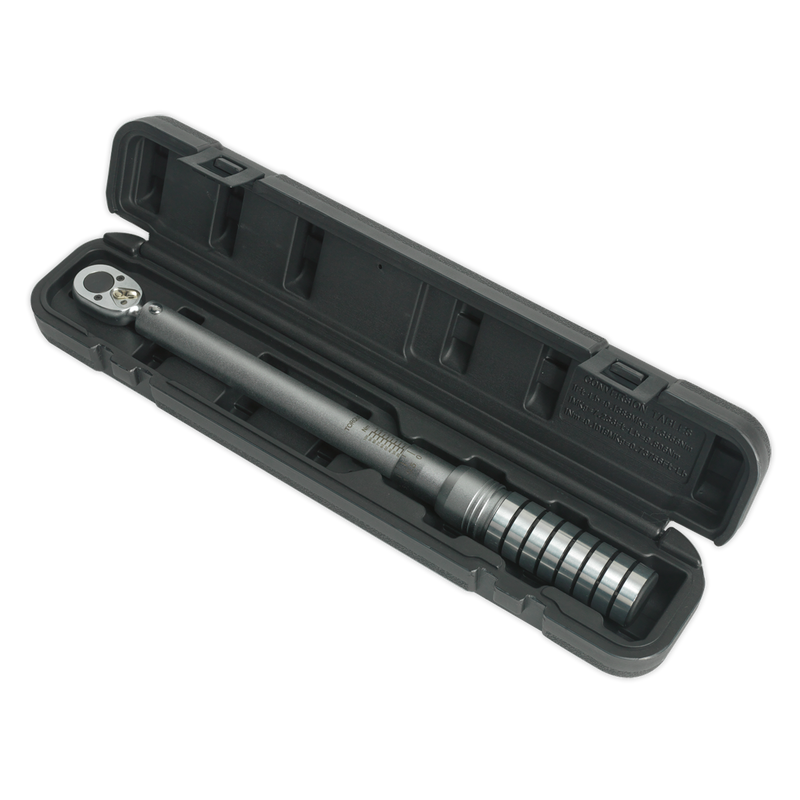 Sealey STW703 1/2"Sq Drive Torque Wrench Micrometer Style 40-200Nm - Calibrated