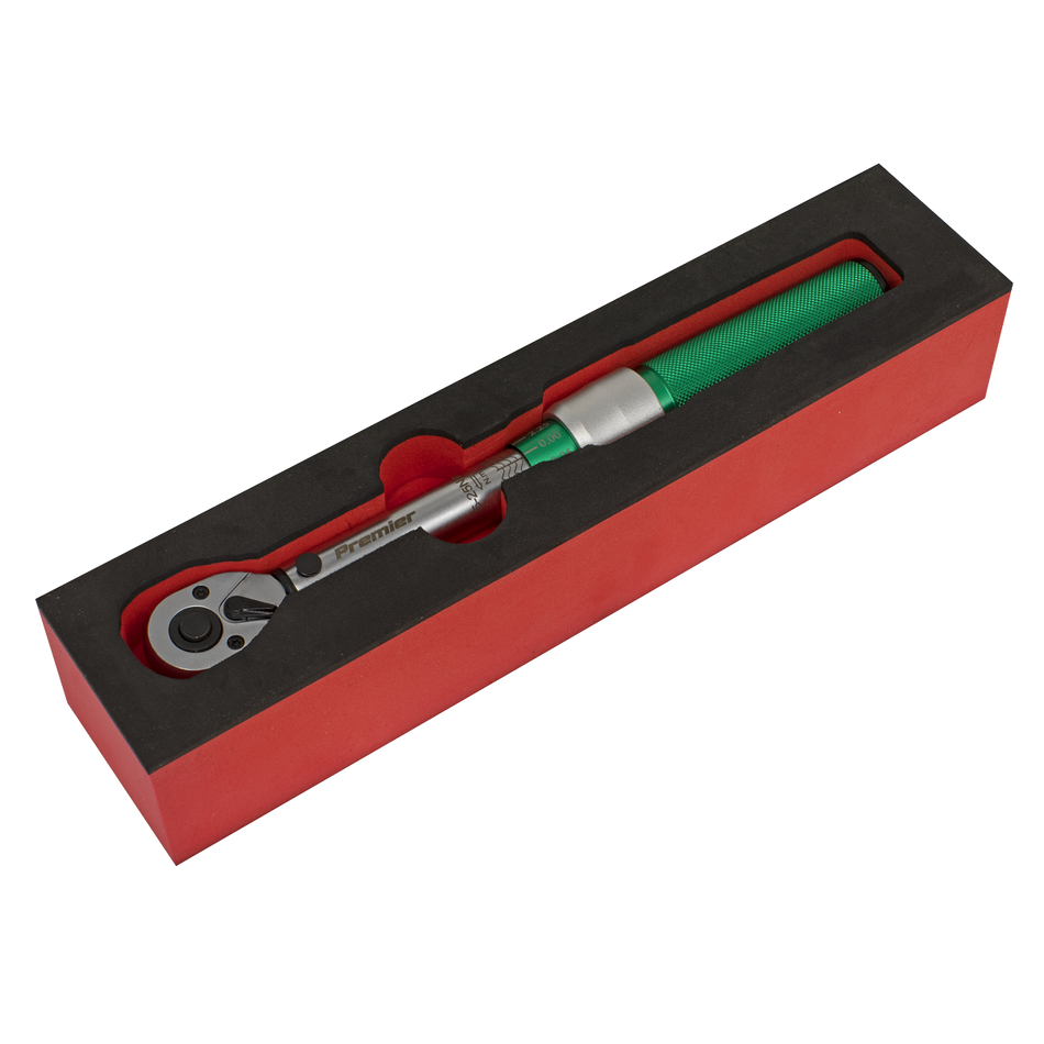 Sealey STW901 1/4"Sq Drive Torque Wrench Micrometer Style 5-25Nm - Calibrated