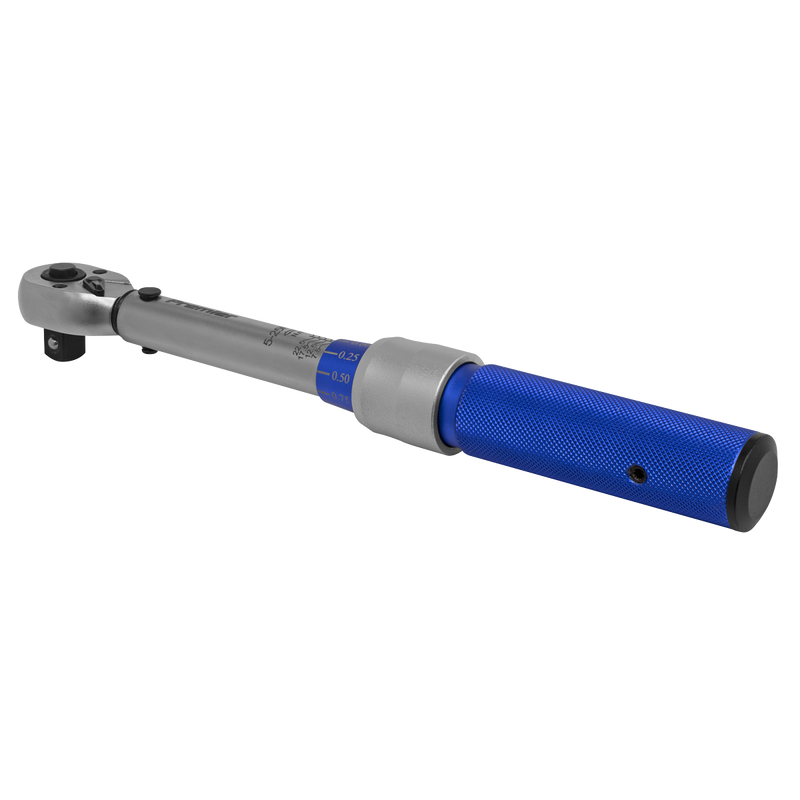 Sealey STW902 3/8"Sq Drive Torque Wrench Micrometer Style 5-25Nm - Calibrated