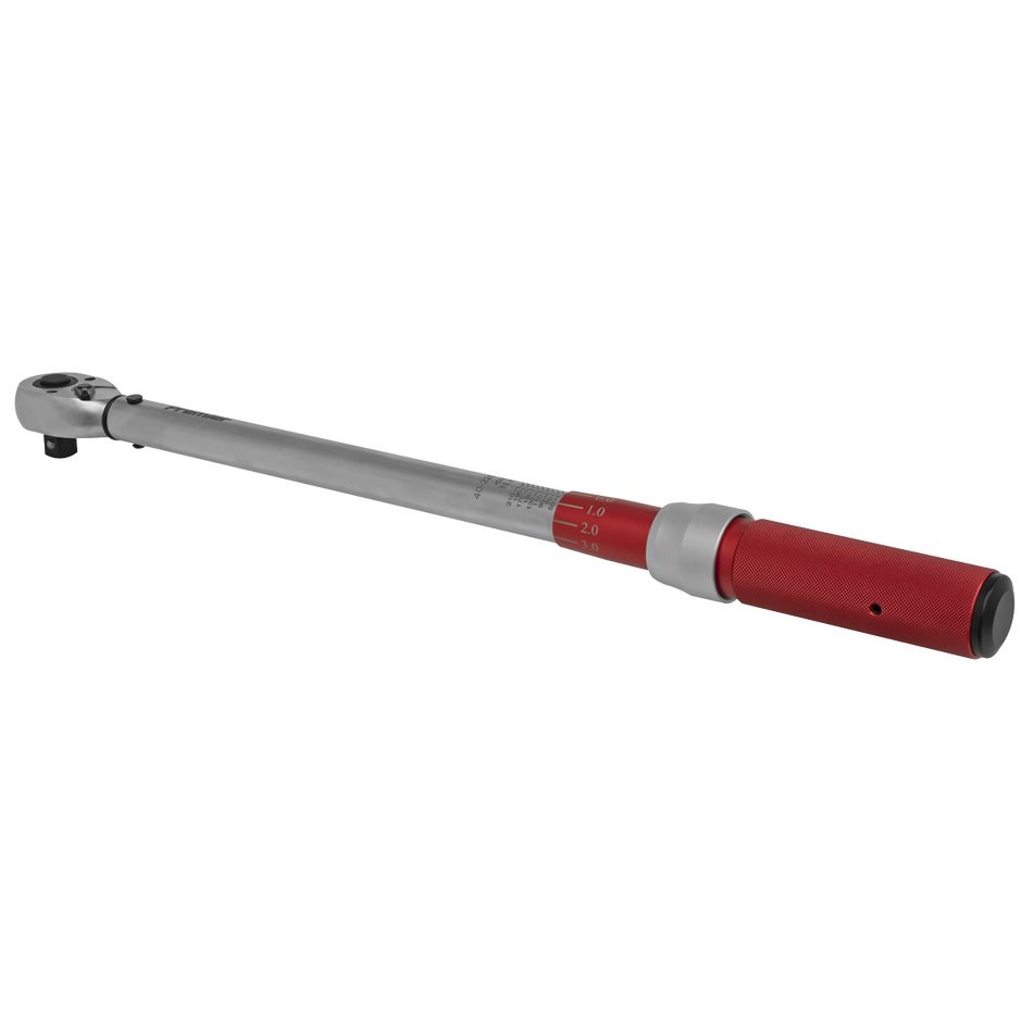 Sealey STW904 1/2"Sq Drive Torque Wrench Micrometer Style 40-220Nm - Calibrated