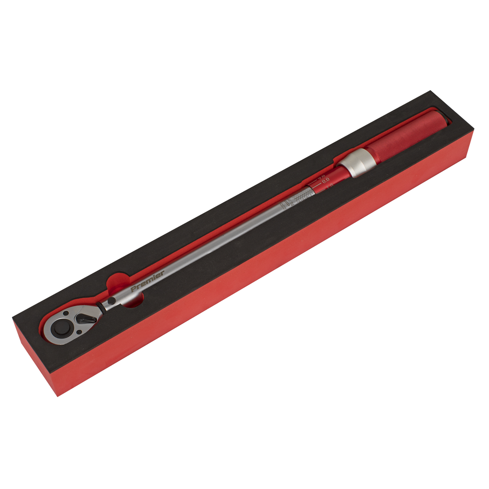 Sealey STW904 1/2"Sq Drive Torque Wrench Micrometer Style 40-220Nm - Calibrated