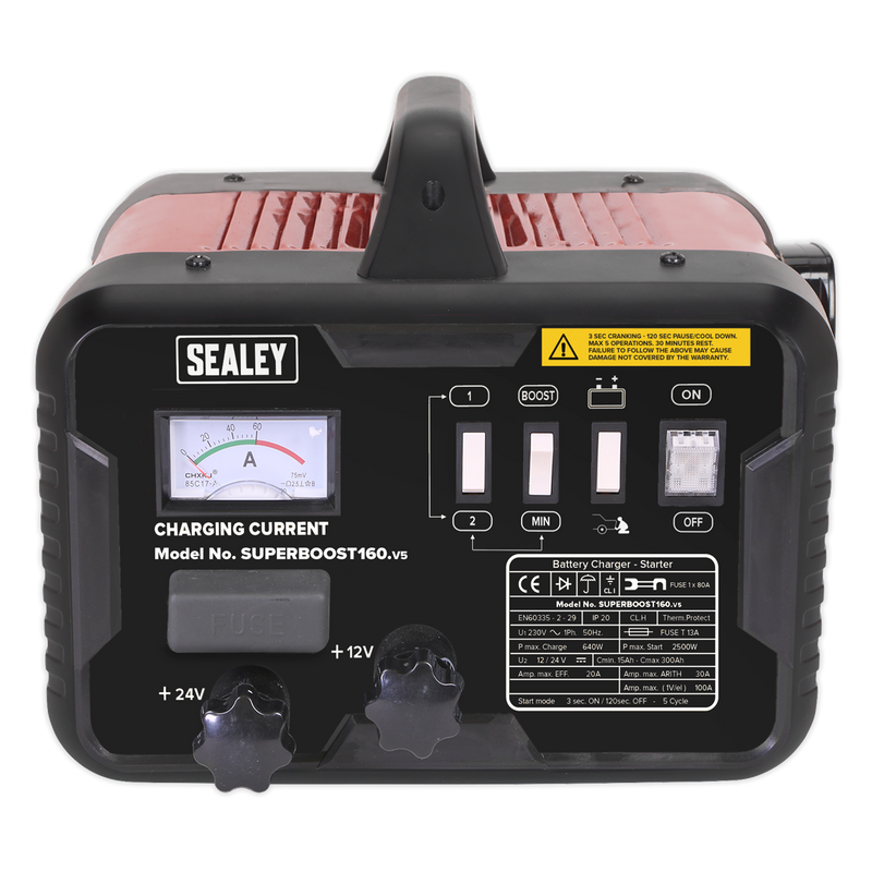 Sealey SUPERBOOST160 160/30A 12/24V Starter/Charger
