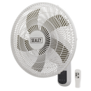 Sealey SWF18WR 18" 3-Speed Wall Fan with Remote Control 230V